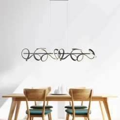 Luminaires Leuchten Direkt Éclairage Led|Suspension Leuchten-Direkt CURLS LED Noir, 4 lumières