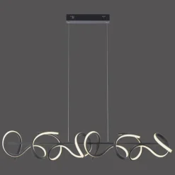 Luminaires Leuchten Direkt Éclairage Led|Suspension Leuchten-Direkt CURLS LED Noir, 4 lumières