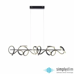 Luminaires Leuchten Direkt Éclairage Led|Suspension Leuchten-Direkt CURLS LED Noir, 4 lumières
