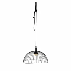 Suspension Leuchten-Direkt DAVID LED Noir, 1 lumière, Télécommandes, Changeur de couleurs