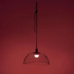 Suspension Leuchten-Direkt DAVID LED Noir, 1 lumière, Télécommandes, Changeur de couleurs