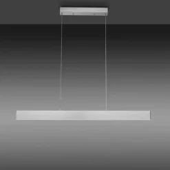 Suspension Leuchten-Direkt LOLAsmart-NILA LED Aluminium, 2 lumières, Télécommandes, Changeur de couleurs
