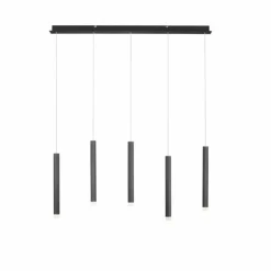 Luminaires Leuchten Direkt Éclairage Led|Suspension Leuchten-Direkt BRUNO LED Noir, 5 lumières