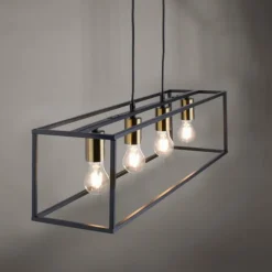 Luminaires Leuchten Direkt Suspensions|Suspension Leuchten-Direkt FABIO Noir, 4 lumières