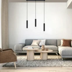 Luminaires Leuchten Direkt Suspensions|Suspension Leuchten-Direkt BRUNA Noir, 3 lumières