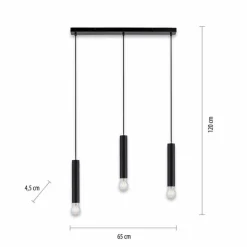 Luminaires Leuchten Direkt Suspensions|Suspension Leuchten-Direkt BRUNA Noir, 3 lumières