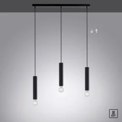 Luminaires Leuchten Direkt Suspensions|Suspension Leuchten-Direkt BRUNA Noir, 3 lumières