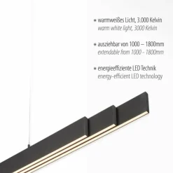 Luminaires Leuchten Direkt Éclairage Led|Suspension Leuchten-Direkt LUZI LED Anthracite, 3 lumières