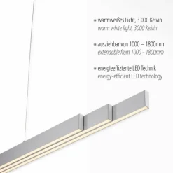 Luminaires Leuchten Direkt Éclairage Led|Suspension Leuchten-Direkt LUZI LED Argenté, 3 lumières