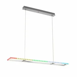 Luminaires Leuchten Direkt Éclairage Led|Suspension Leuchten-Direkt FELIX60 LED Acier brossé, 2 lumières, Télécommandes, Changeur de couleurs