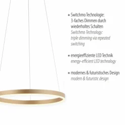 Luminaires Leuchten Direkt Suspensions|Suspension Leuchten-Direkt RITUS LED Laiton, 1 lumière