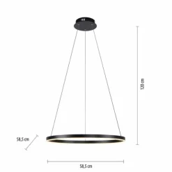 Luminaires Leuchten Direkt Suspensions|Suspension Leuchten-Direkt RITUS LED Noir, 1 lumière
