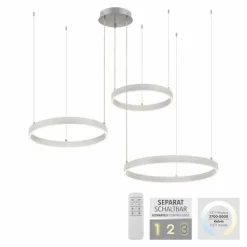 Luminaires Leuchten Direkt Éclairage Led|Suspension Leuchten-Direkt LILLUTI LED Argenté, 2 lumières, Télécommandes