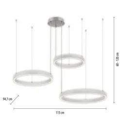 Luminaires Leuchten Direkt Éclairage Led|Suspension Leuchten-Direkt LILLUTI LED Argenté, 2 lumières, Télécommandes