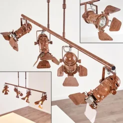 hofstein Suspensions|Suspension Lichinga Rouille, 4 lumières