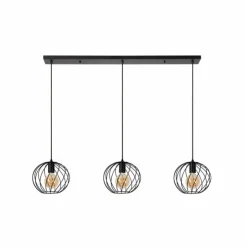 Luminaires Lucide Suspensions|Suspension Lucide DANZA Noir, 3 lumières