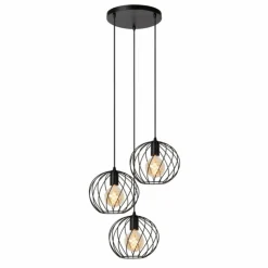 Luminaires Lucide Suspensions|Suspension Lucide DANZA Noir, 3 lumières