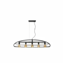 Luminaires Lucide Suspensions|Suspension Lucide DIKRA Noir, 5 lumières