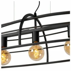 Luminaires Lucide Suspensions|Suspension Lucide DIKRA Noir, 5 lumières