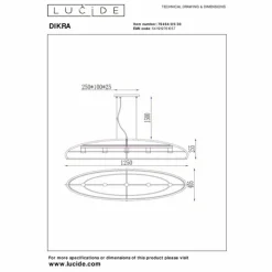 Luminaires Lucide Suspensions|Suspension Lucide DIKRA Noir, 5 lumières