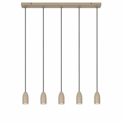 Luminaires Lucide Suspensions|Suspension Lucide EVORA Taupe, 5 lumières