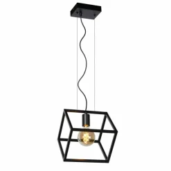 Luminaires Lucide Suspensions|Suspension Lucide FABIAN Noir, 1 lumière