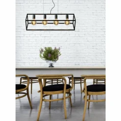 Luminaires Lucide Suspensions|Suspension Lucide FABIAN Noir, 4 lumières