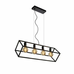 Luminaires Lucide Suspensions|Suspension Lucide FABIAN Noir, 4 lumières