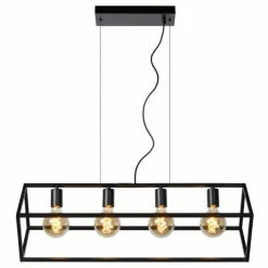 Luminaires Lucide Suspensions|Suspension Lucide FABIAN Noir, 4 lumières
