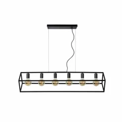 Luminaires Lucide Suspensions|Suspension Lucide FABIAN Noir, 6 lumières