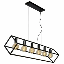 Luminaires Lucide Suspensions|Suspension Lucide FABIAN Noir, 6 lumières