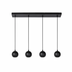 Luminaires Lucide Suspensions|Suspension Lucide FAVORI Noir, 4 lumières