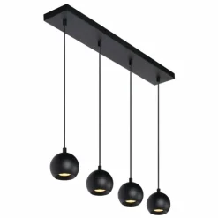 Luminaires Lucide Suspensions|Suspension Lucide FAVORI Noir, 4 lumières
