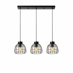 Luminaires Lucide Suspensions|Suspension Lucide FILOX Noir, 3 lumières