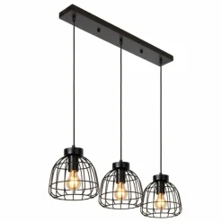 Luminaires Lucide Suspensions|Suspension Lucide FILOX Noir, 3 lumières
