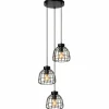 Luminaires Lucide Suspensions|Suspension Lucide FILOX Noir, 3 lumières