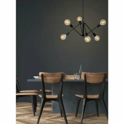 Luminaires Lucide Suspensions|Suspension Lucide LESTER Noir, 6 lumières