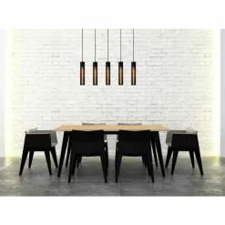 Luminaires Lucide Suspensions|Suspension Lucide LIONEL Noir, 5 lumières