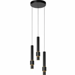 Luminaires Lucide Éclairage Led|Suspension Lucide MARGARY LED Noir, 3 lumières