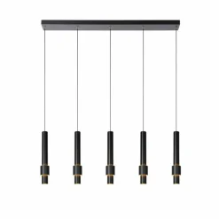Luminaires Lucide Éclairage Led|Suspension Lucide MARGARY LED Noir, 5 lumières