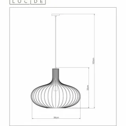 Luminaires Lucide Suspensions|Suspension Lucide MERLINA Rose, 1 lumière