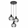 Luminaires Lucide Suspensions|Suspension Lucide MIKAELA Noir, 3 lumières