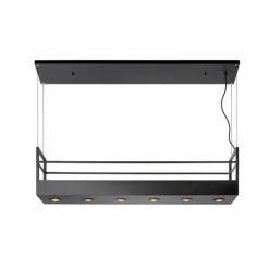 Luminaires Lucide Suspensions|Suspension Lucide MIRAVELLE Noir, 6 lumières