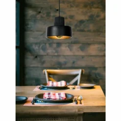 Luminaires Lucide Suspensions|Suspension Lucide OPHELIA Noir, 1 lumière