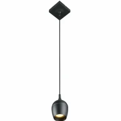 Luminaires Lucide Suspensions|Suspension Lucide PRESTON Noir, 1 lumière