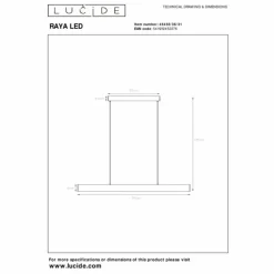 Luminaires Lucide Éclairage Led|Suspension Lucide RAYA LED Blanc, 1 lumière