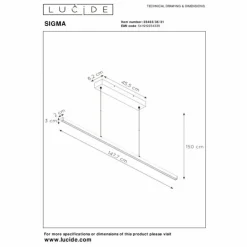 Luminaires Lucide Éclairage Led|Suspension Lucide SIGMA LED Blanc, 1 lumière