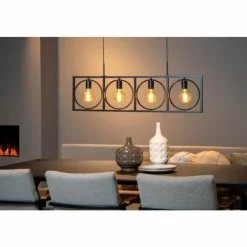 Luminaires Lucide Suspensions|Suspension Lucide SUUS Noir, 4 lumières