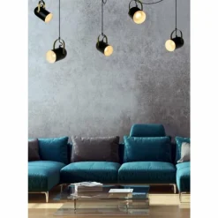 Luminaires Lucide Suspensions|Suspension Lucide SWAPP Noir, 5 lumières