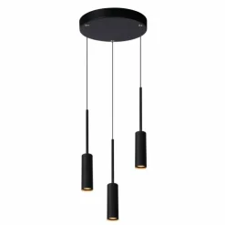 Luminaires Lucide Éclairage Led|Suspension Lucide TUBULE LED Noir, 3 lumières